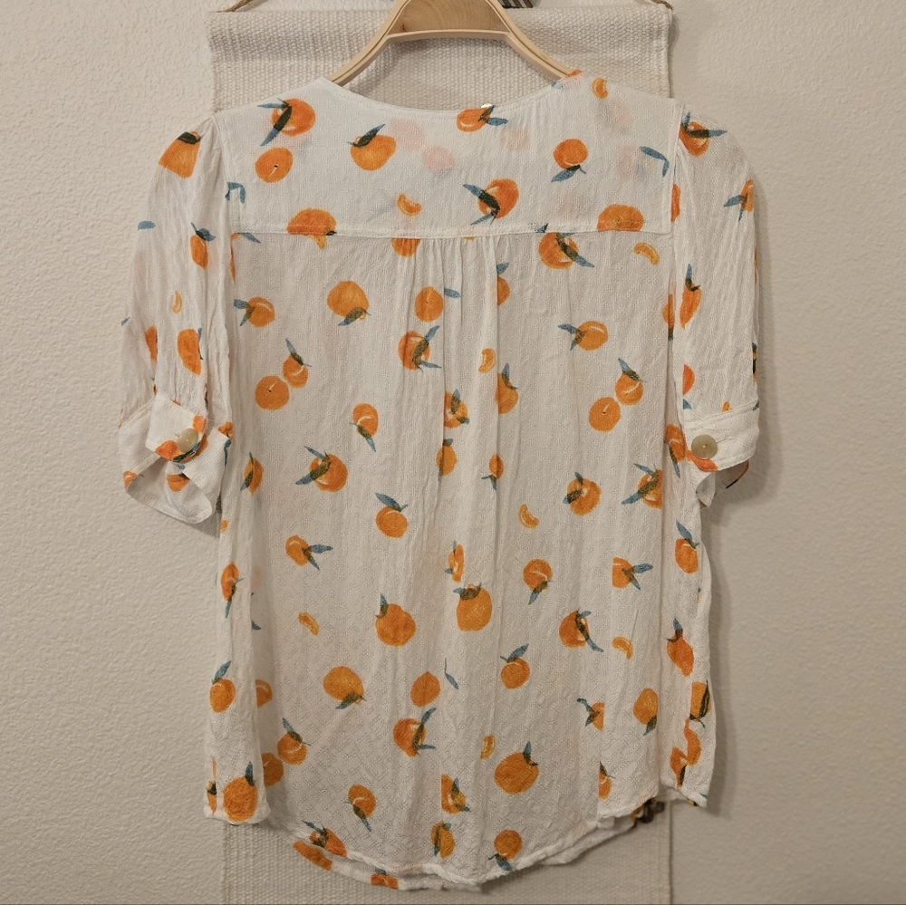 Anthropologie Maeve Hansley Blouse Top 6 Oranges EUC! - Picture 5 of 8